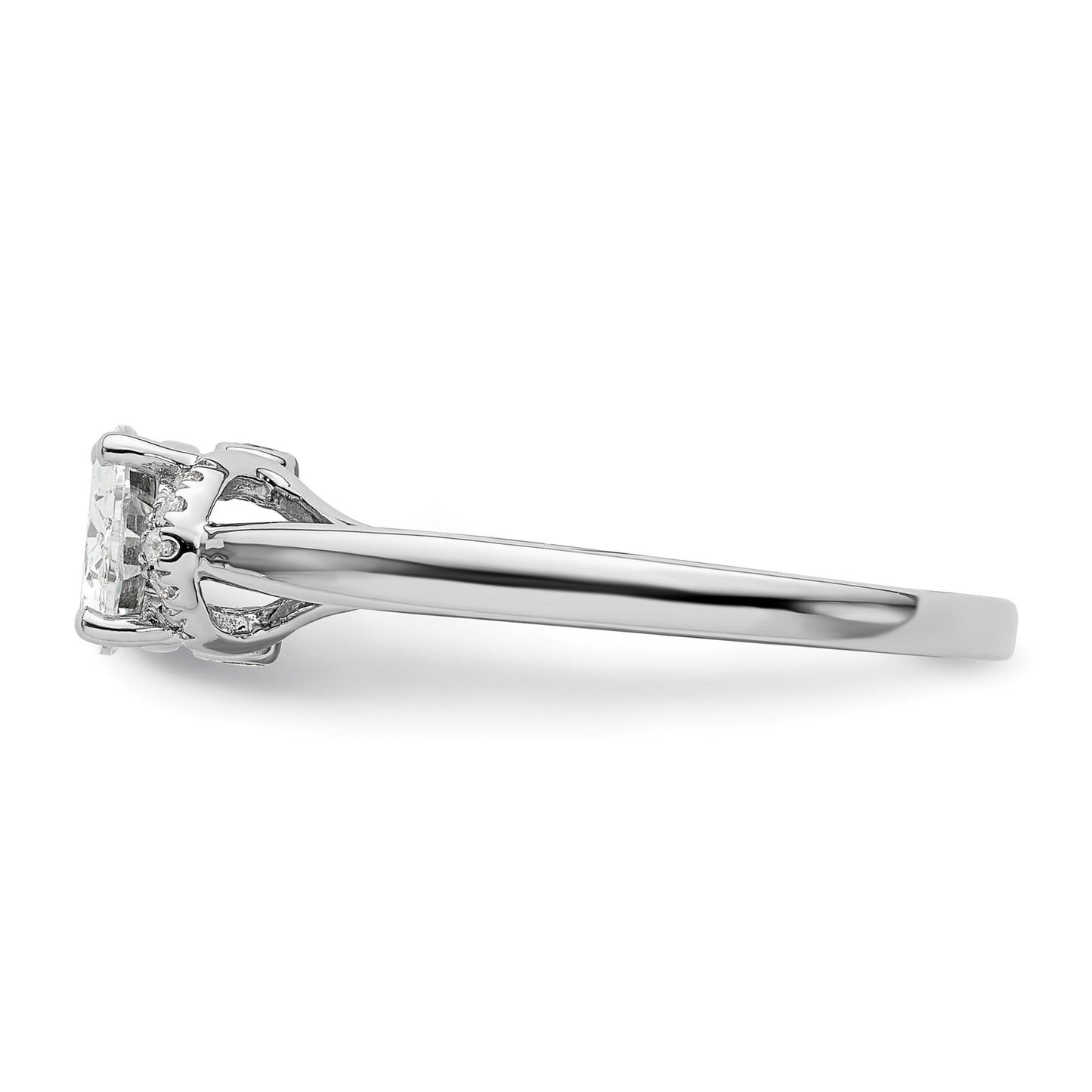 Lab Grown Diamond East-West Oval Semi Mount Engagement Ring 1 Ct