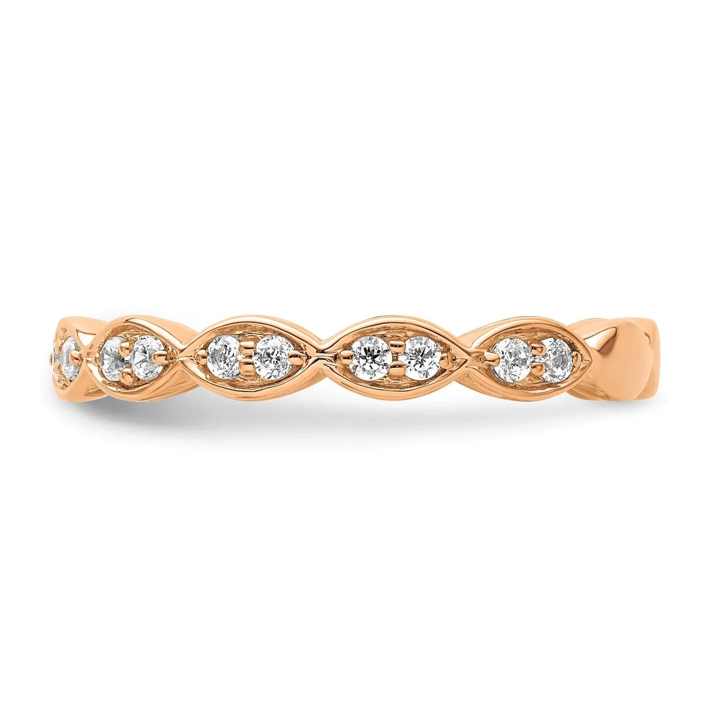 14K Gold Lab Grown Diamond Fashion Wedding Band 0.25 Ct