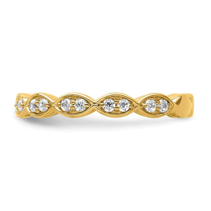 14K Gold Lab Grown Diamond Fashion Wedding Band 0.25 Ct