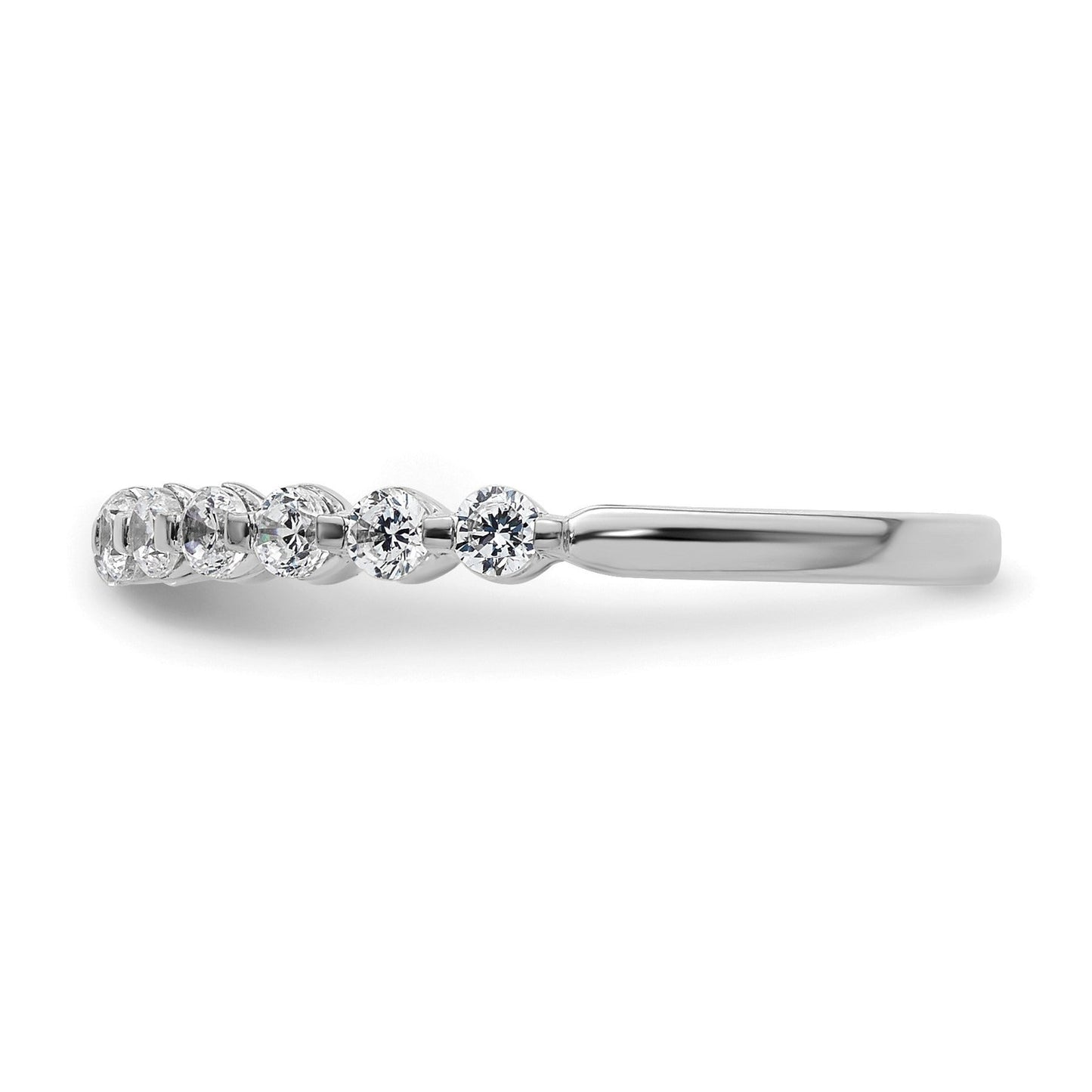 14K Gold Lab Grown Diamond Half Eternity Band Ring