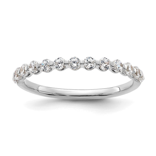 14K Gold Lab Grown Diamond Half Eternity Band Ring