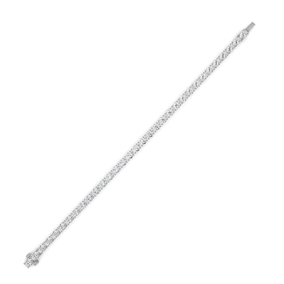 Oval (F/VS) Lab Grown Diamond Prong 14K White Gold Classic Line Tennis Bracelet