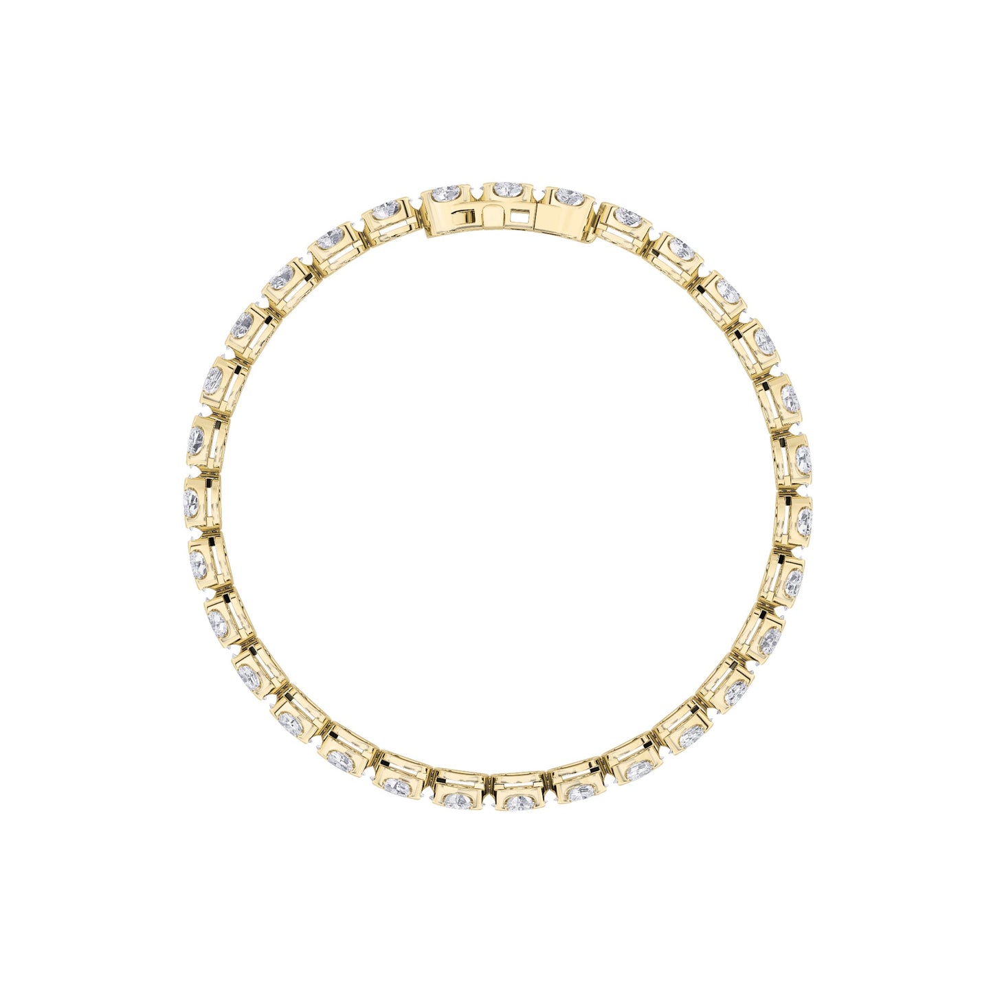 Oval Shaped Lab Grown Diamond (F/VS) Bracelet in 14K Gold