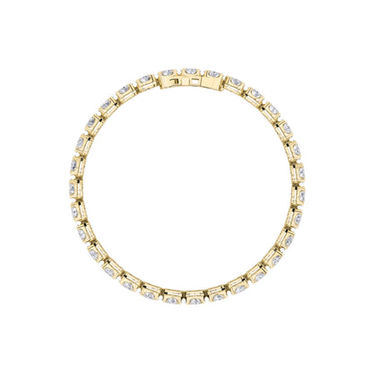 Oval Shaped Lab Grown Diamond (F/VS) Bracelet in 14K Gold