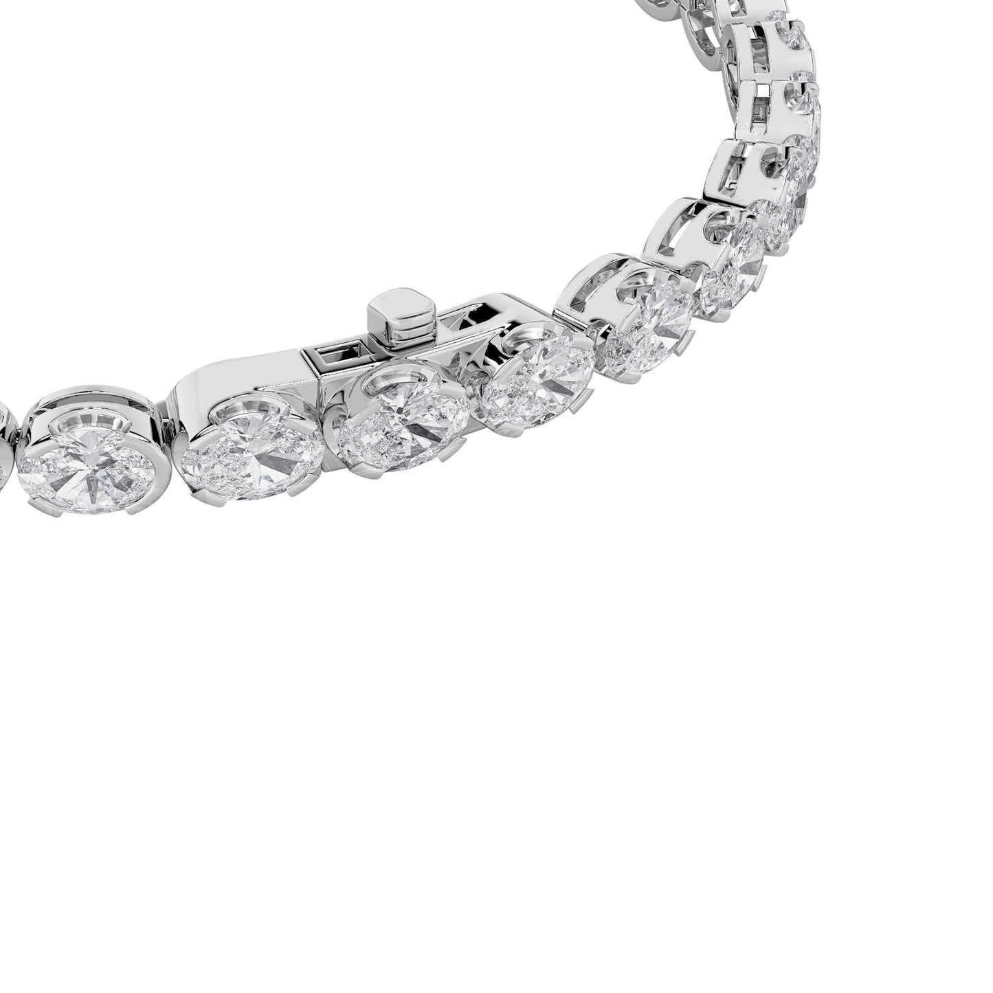 Oval Shaped Lab Grown Diamond (F/VS) Bracelet in 14K Gold