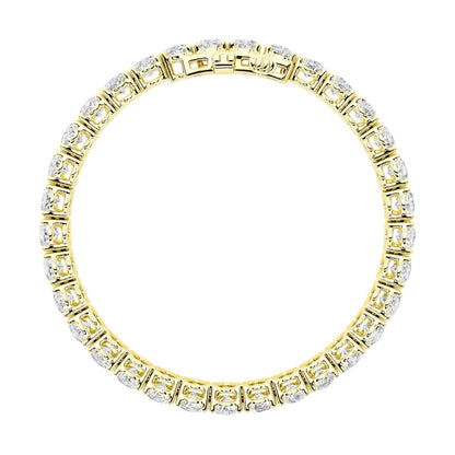 Oval Shaped Lab Grown Diamond East West Line Bracelet in 14K Gold