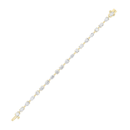 Mix Shaped Lab Grown Diamond (F/VS) Bracelet in 14K Gold