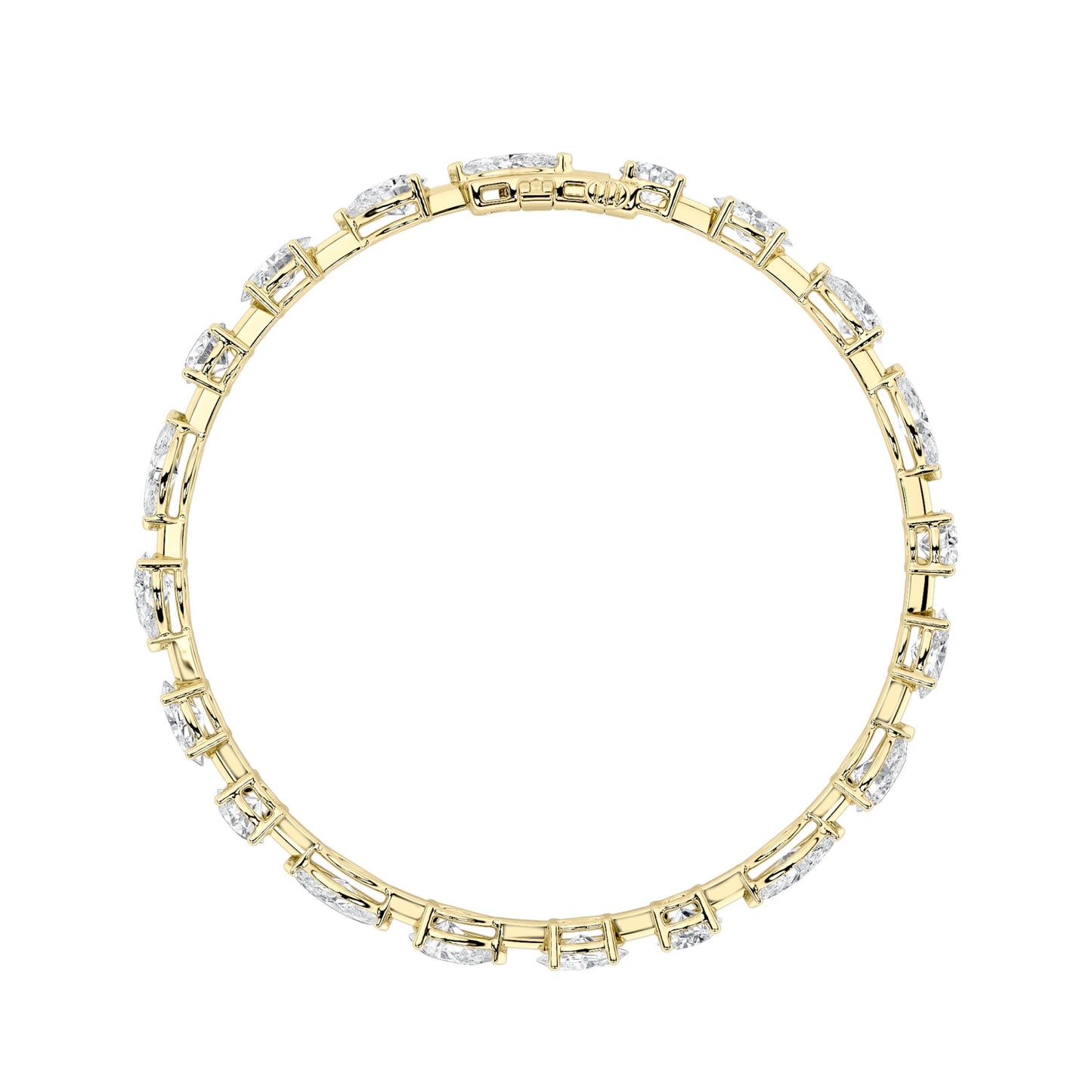 Mix Shaped Lab Grown Diamond (F/VS) Bracelet in 14K Gold