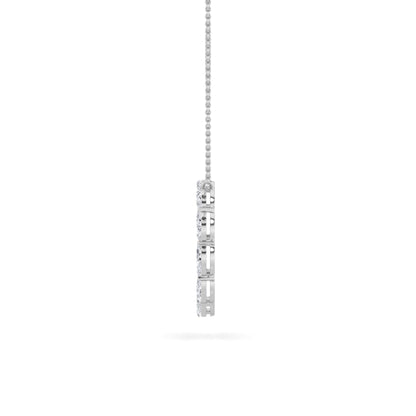 2.25 Ct Marquise (F/VS) Lab Grown Diamond Prong 14K White Gold Fancy Open Circle Pendant Necklace