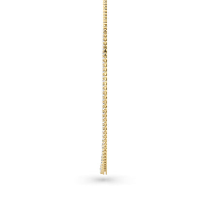 Round (F/VS) Lab Grown Diamond Prong 14K Yellow Gold Graduating Half Riviera Tennis Necklace
