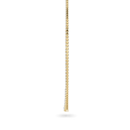 Round (F/VS) Lab Grown Diamond Prong 14K Yellow Gold Graduating Full Riviera Tennis Necklace