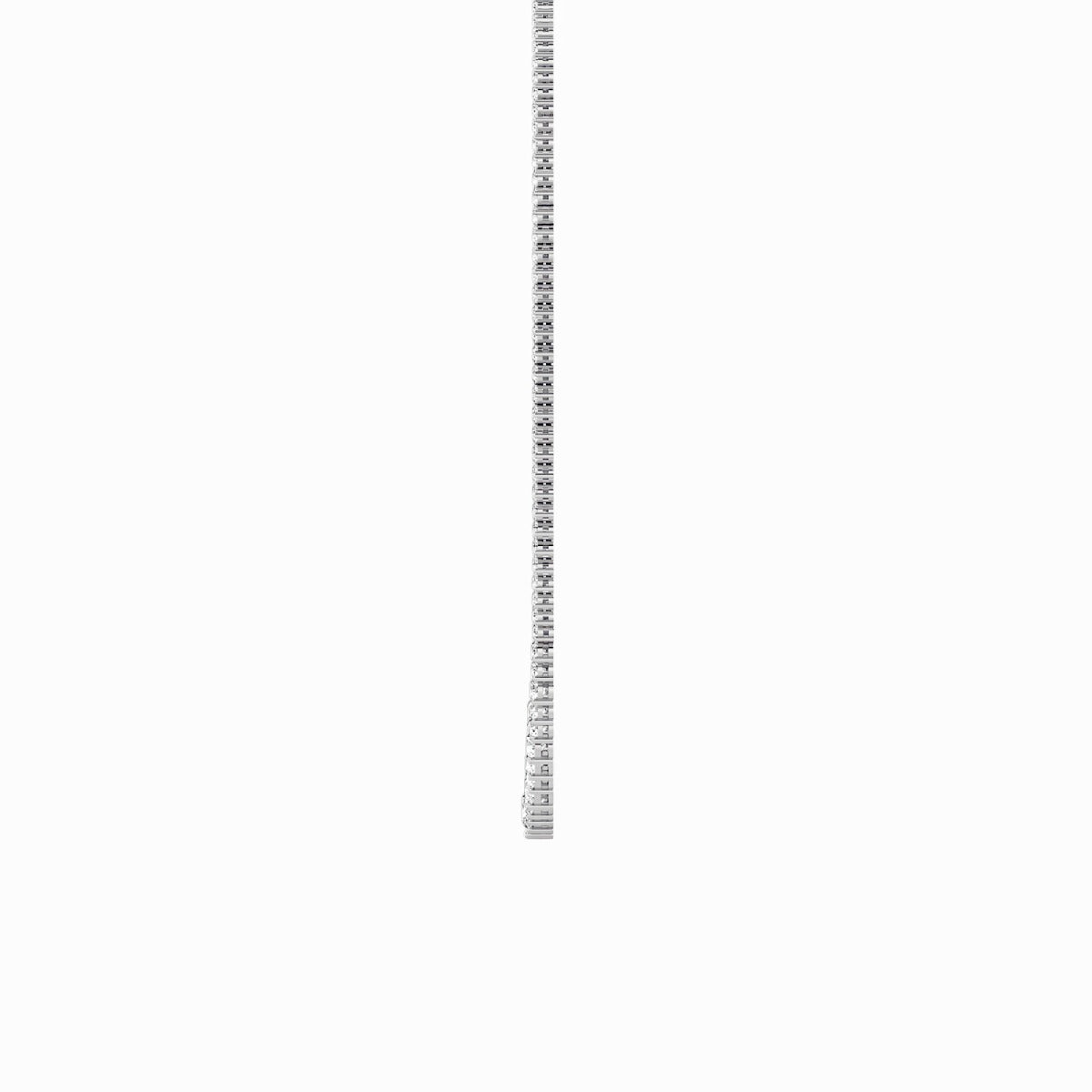 14K White Gold Lab Grown Diamond Graduated Riviera Necklace