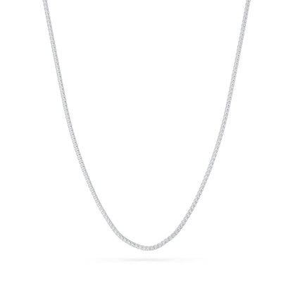 10 Ct Round (F/VS) Lab Grown Diamond Prong 14K White Gold Classic Eternity Tennis Necklace