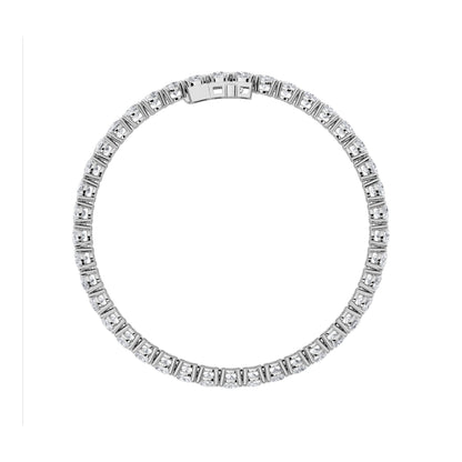 Round Shaped Lab Grown Diamond Tennis Bracelet in 14K Gold (F/VS)