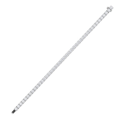 Round Shaped Lab Grown Diamond Tennis Bracelet in 14K Gold (F/VS)