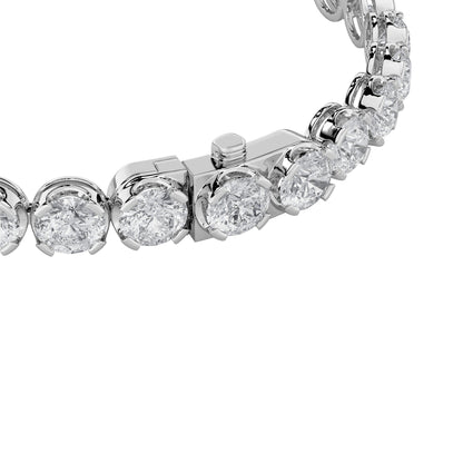 Round Shaped Lab Grown Diamond (F/VS) Bracelet in 14K Gold