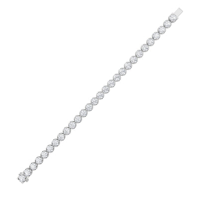 Round Shaped Lab Grown Diamond (F/VS) Bracelet in 14K Gold