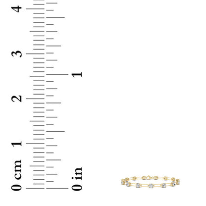 3Cttw Round Shaped Lab Grown Diamond (F/VS) Station Bracelet in 14K Gold