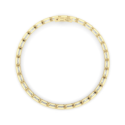 Emerald Lab Grown Diamond (F/VS ) Bracelet in 14K Gold