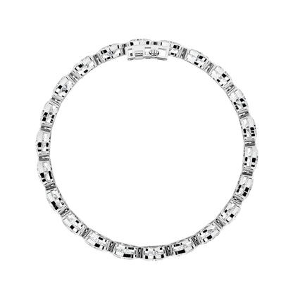 Oval Shaped Lab Grown Diamond (F/VS) East West Bezel Set Bracelet in 14K Gold