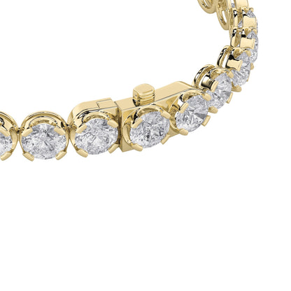 Round Shaped Lab Grown Diamond (F/VS) Bracelet in 14K Gold