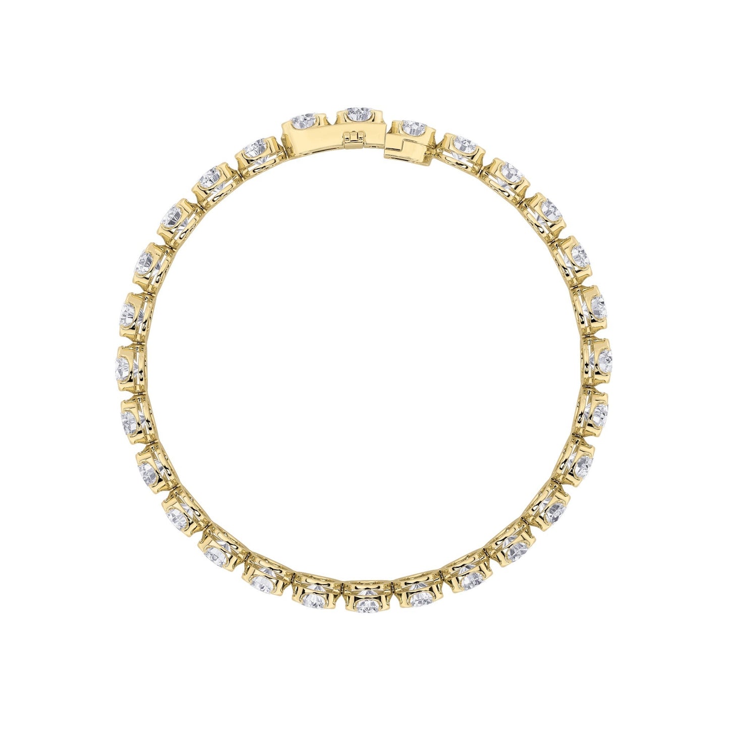 Round Shaped Lab Grown Diamond (F/VS) Bracelet in 14K Gold