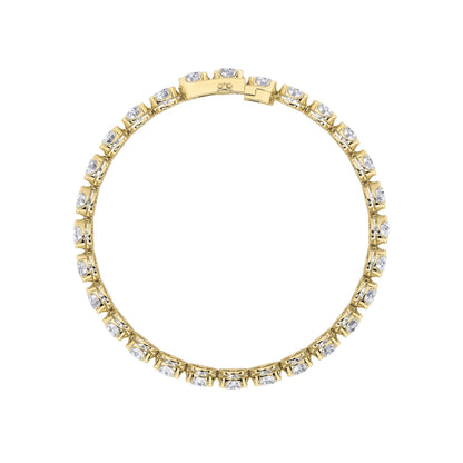 Round Shaped Lab Grown Diamond (F/VS) Bracelet in 14K Gold