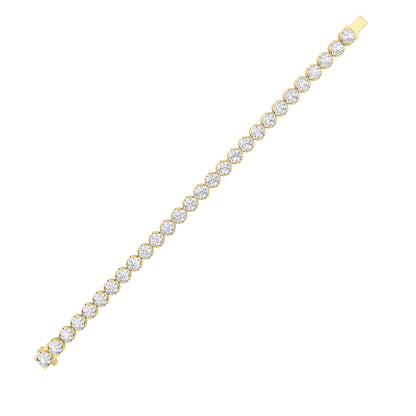 Round Shaped Lab Grown Diamond (F/VS) Bracelet in 14K Gold