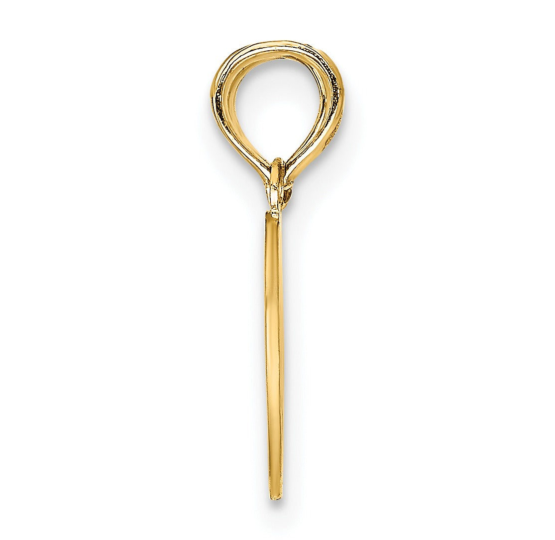 10K Gold  Break apart Reversible Mizpah Heart Pendant