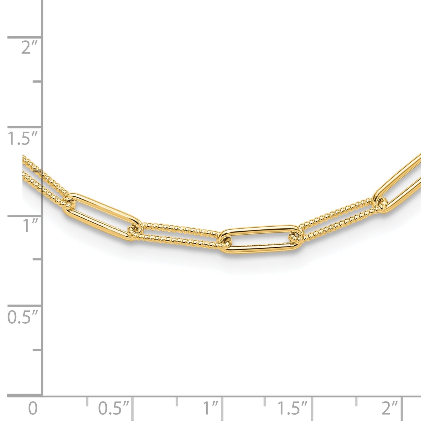 10K Yellow Gold Paperclip Link Chain Necklace