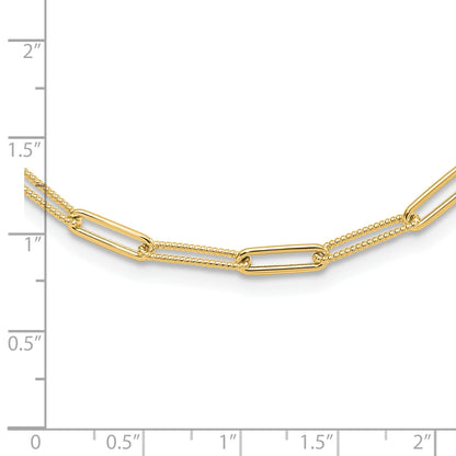 10K Yellow Gold Paperclip Link Chain Necklace
