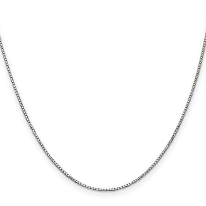 10k White Gold 1 mm Box Chain 16 inch