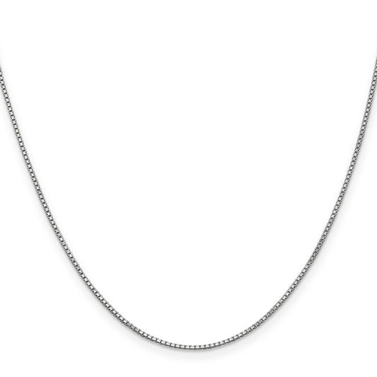 10k White Gold 1 mm Box Chain 16 inch
