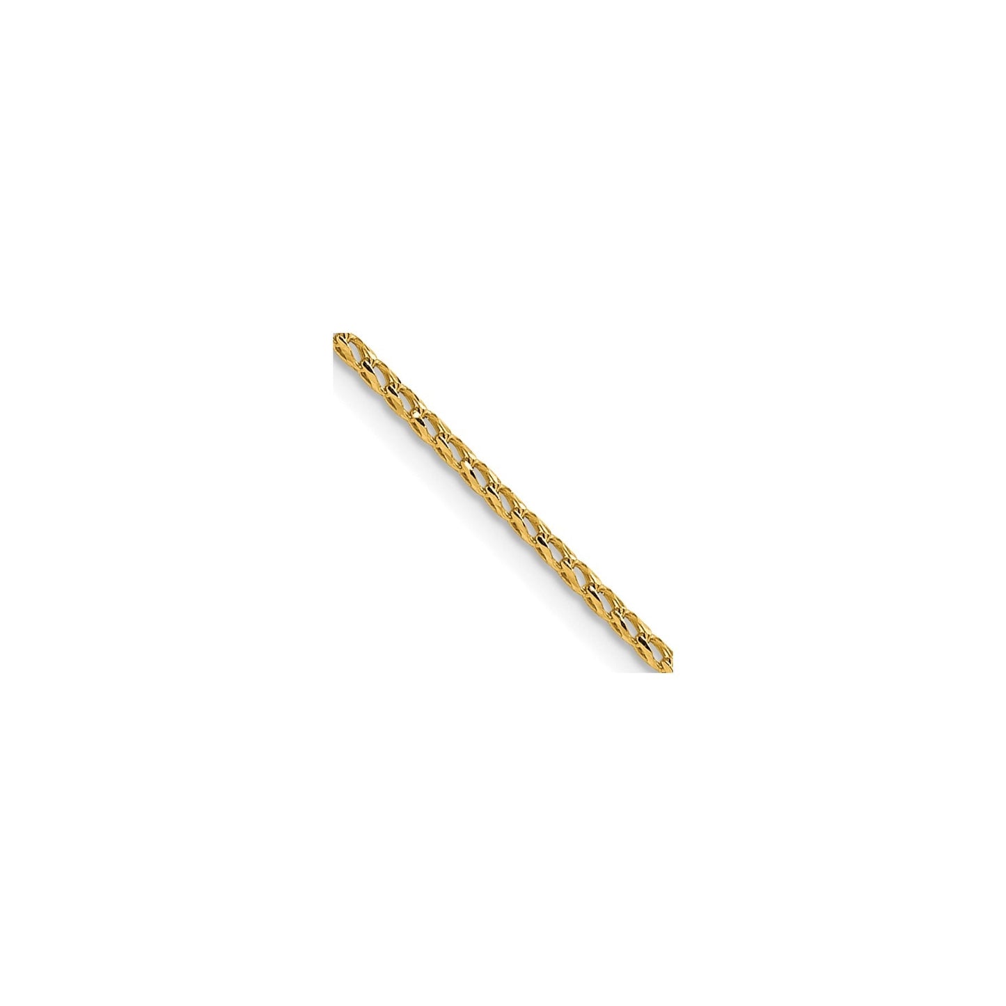 20-inch 14K Yellow Gold 1 mm Diamond Cut Open Franco Chain