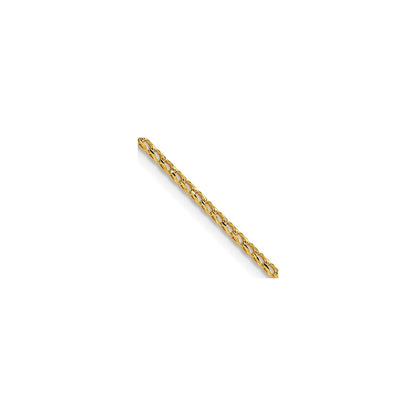 20-inch 14K Yellow Gold 1 mm Diamond Cut Open Franco Chain