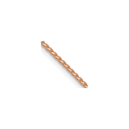 14K Rose Gold 1 mm Diamond Cut Open Franco Chain