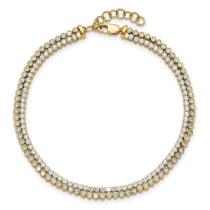 14K Gold Lab Grown Diamond Double Extension Bracelets