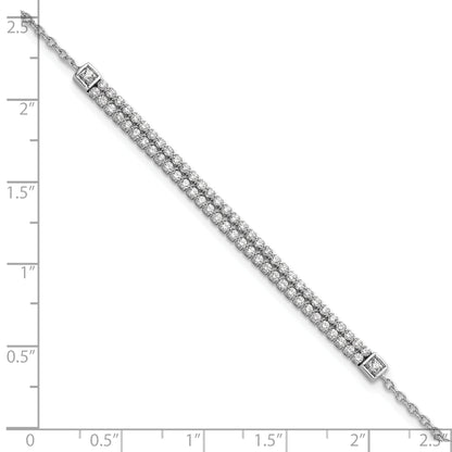 14k White Gold 1 carat Lab Grown Diamond Extension Bracelet