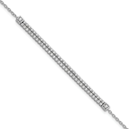 14k White Gold 1 carat Lab Grown Diamond Extension Bracelet