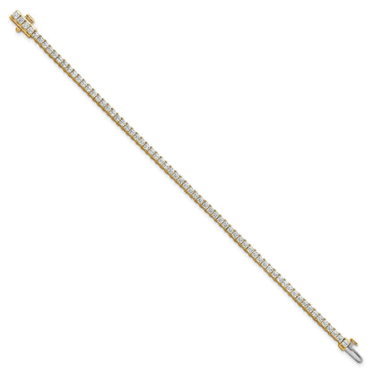14K Yellow Gold Lab Grown Diamond Princess Tennis Bracelet