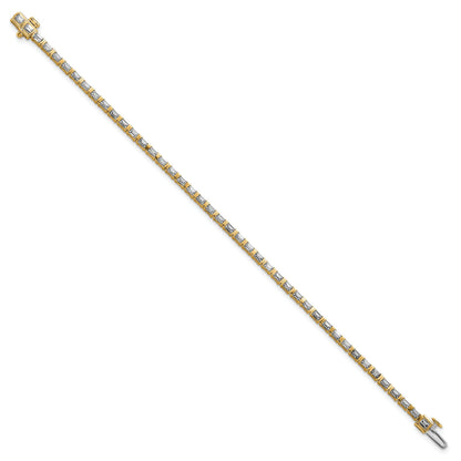 14k Yellow Gold 4 Carat Lab Diamond Tennis Bracelet