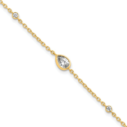 14K Yellow Gold 3/8 carat Lab Grown Diamond Bracelet