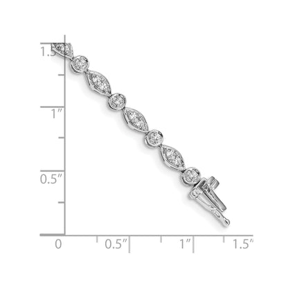 14k White Gold Lab Grown Diamond Fancy Bracelet