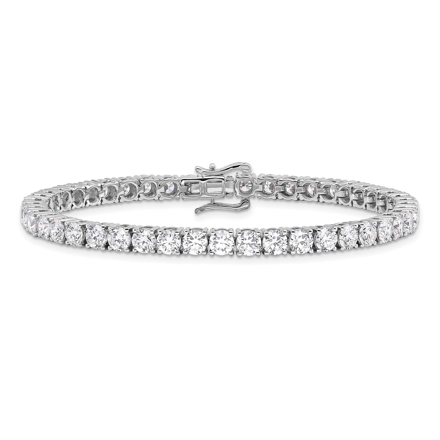 14k White Gold Lab Diamond Tennis Bracelet 10 carat