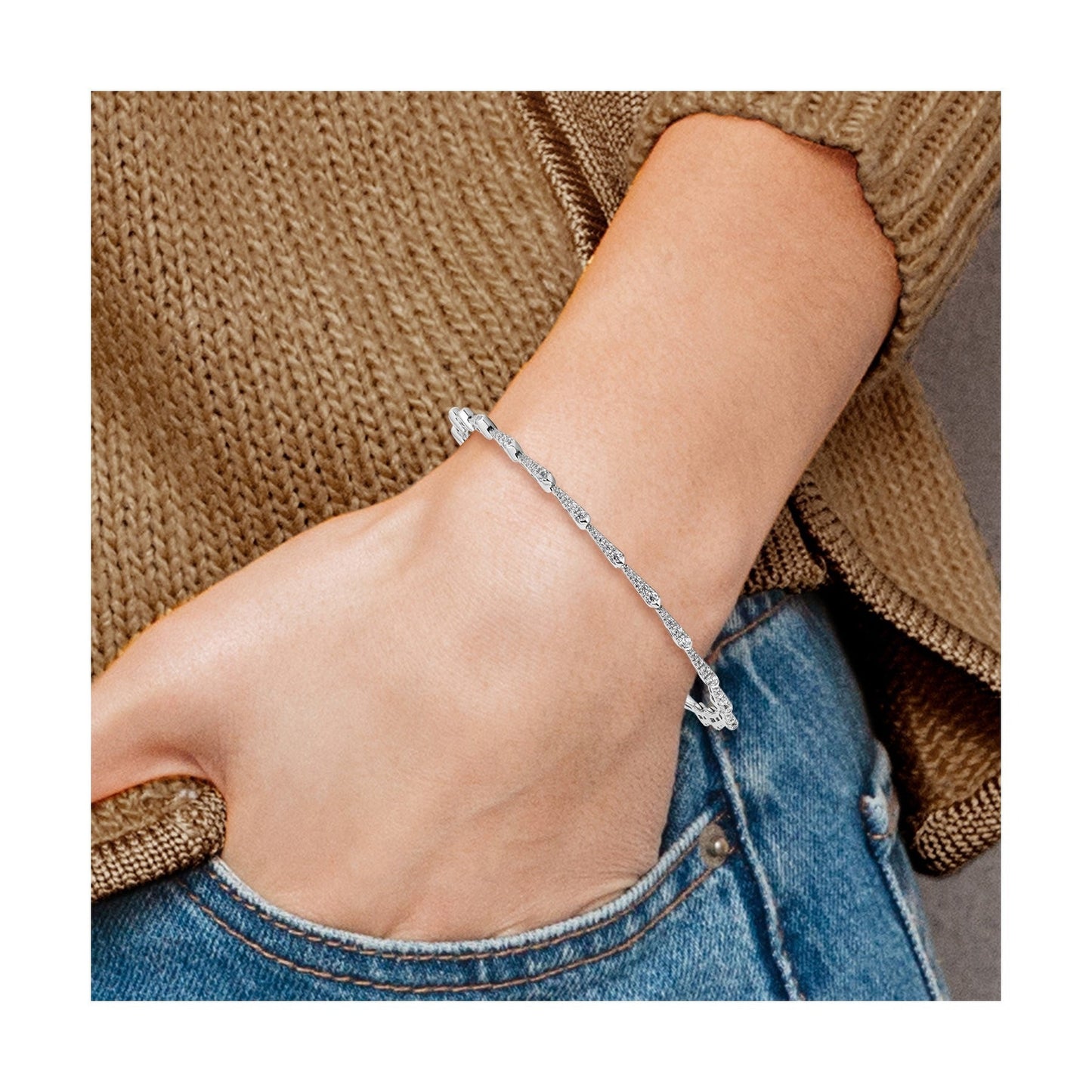 14K Yellow Gold 1/2 carat Lab Grown Diamond Fashion Bracelet