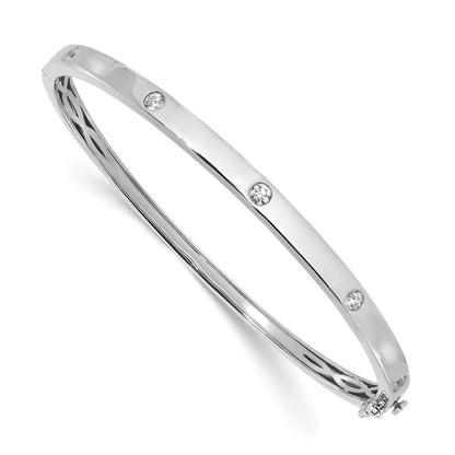 14K Gold Lab Grown Diamond Bangle Bracelet