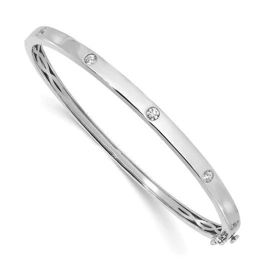 14K Gold Lab Grown Diamond Bangle Bracelet