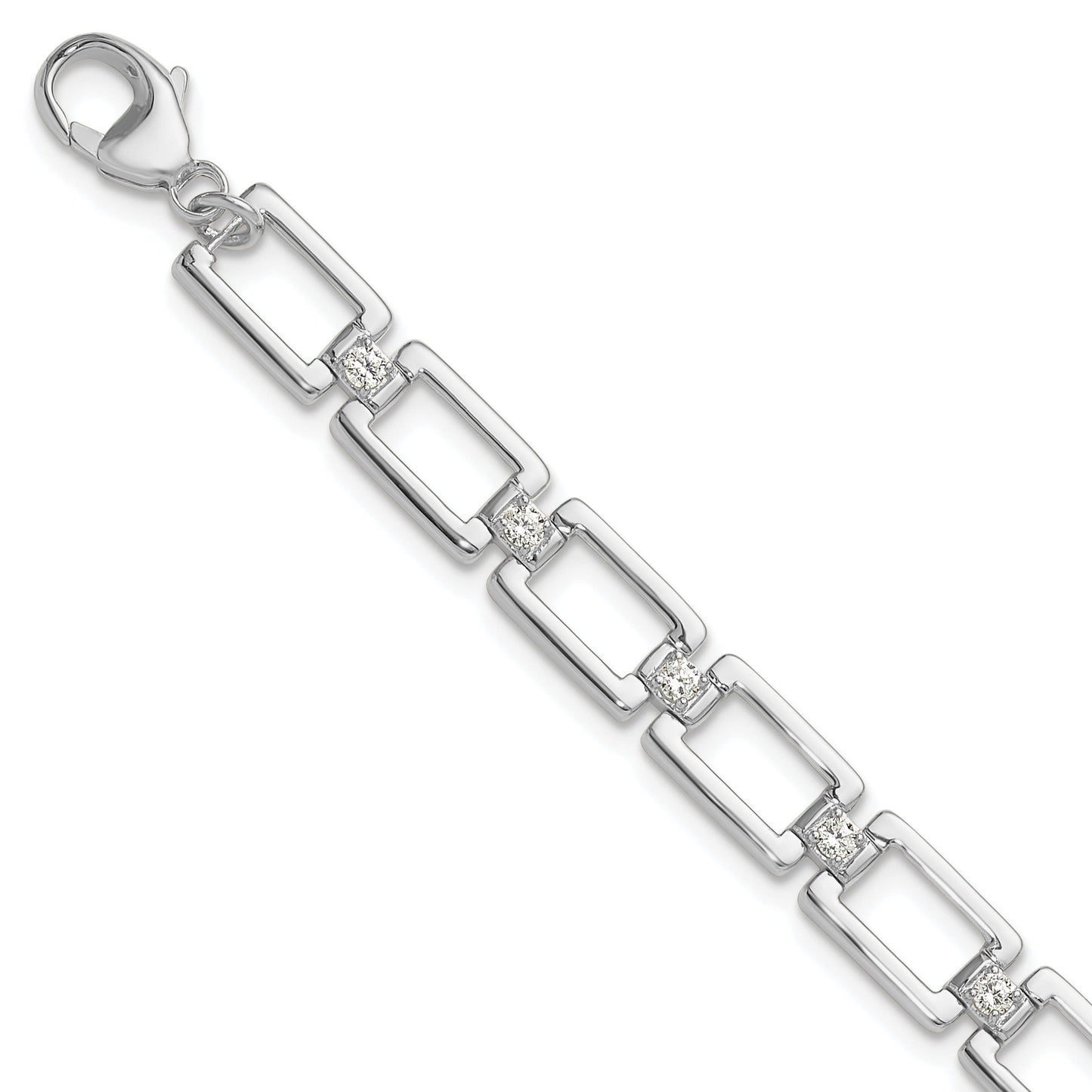 14K Gold 1/2 carat Lab Grown Diamond Link Bracelets