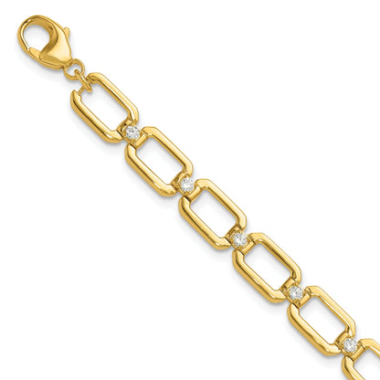 14K Gold 1/2 carat Lab Grown Diamond Link Bracelets