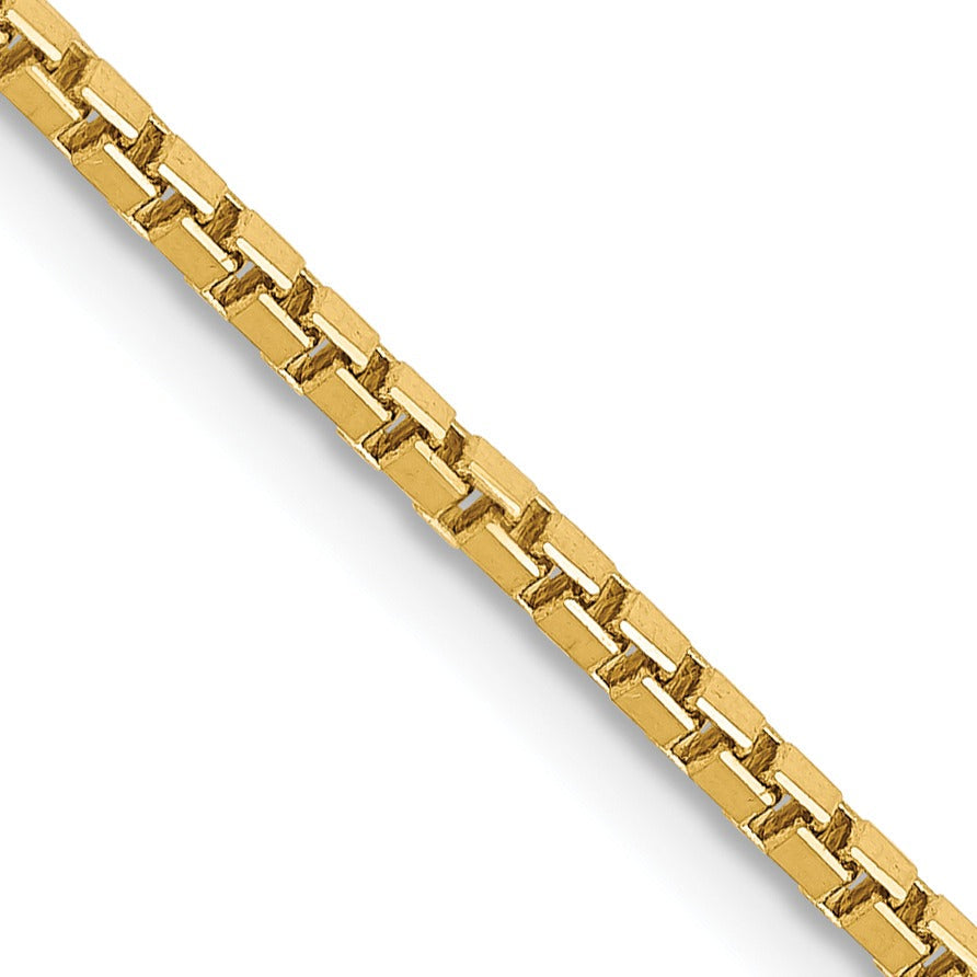 Men Box 14K Yellow and White Gold Chain Necklaces